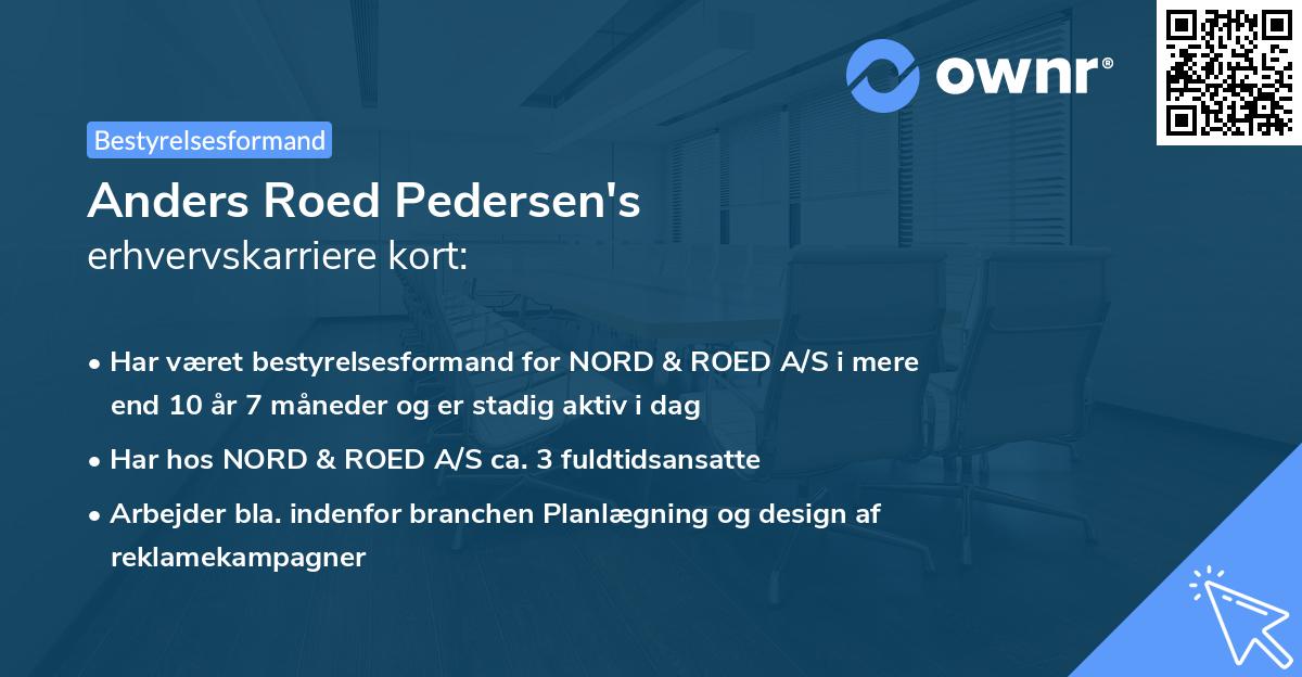 Anders Roed Pedersen's erhvervskarriere kort