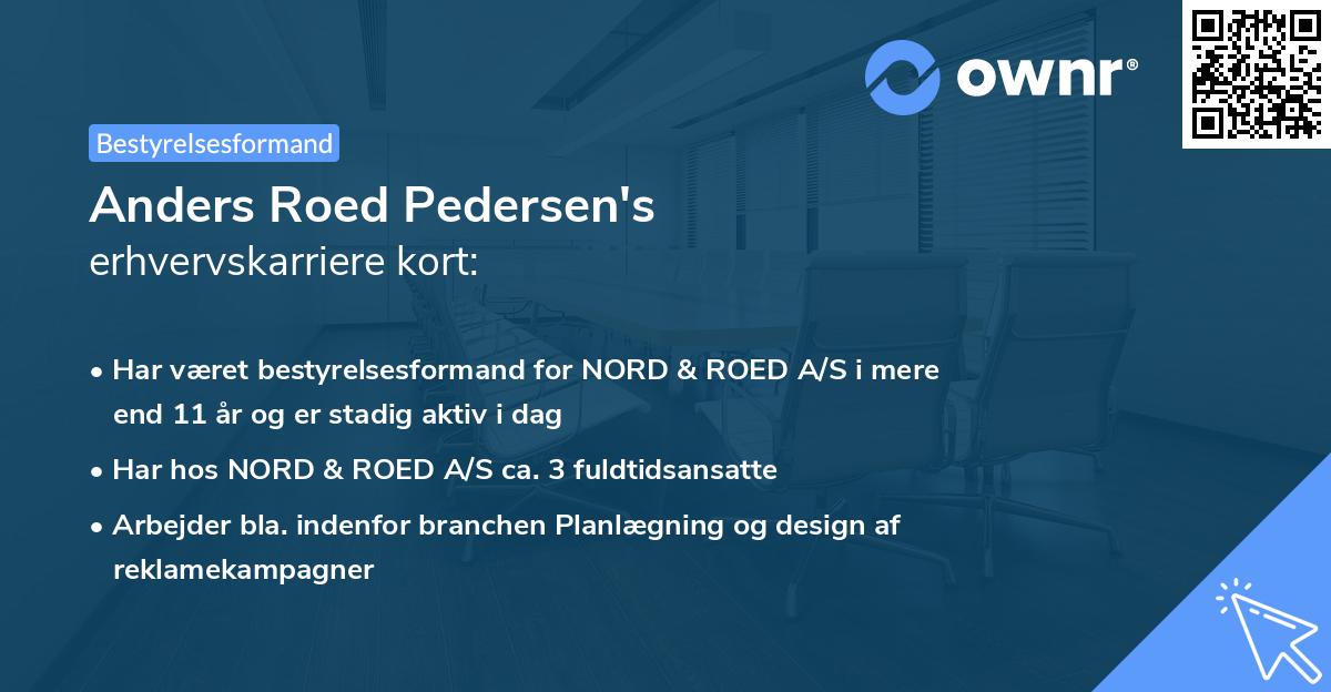 Anders Roed Pedersen's erhvervskarriere kort