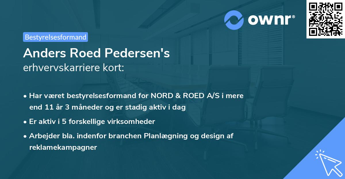 Anders Roed Pedersen's erhvervskarriere kort