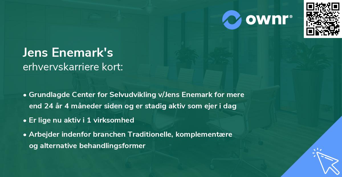 Jens Enemark's erhvervskarriere kort