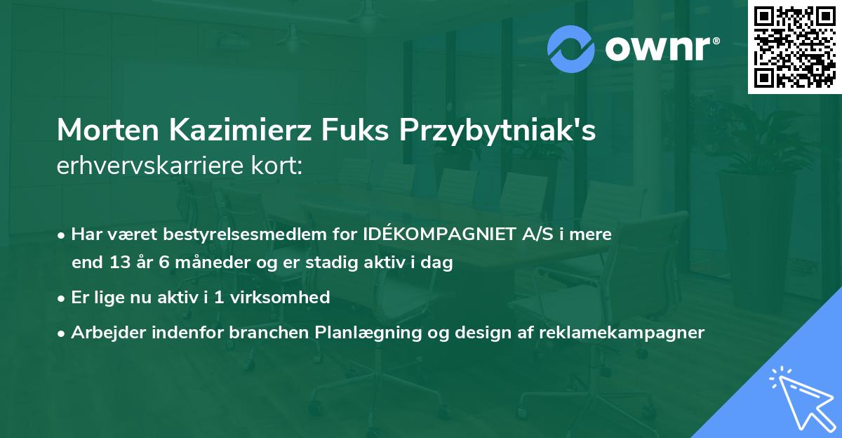 Morten Kazimierz Fuks Przybytniak's erhvervskarriere kort