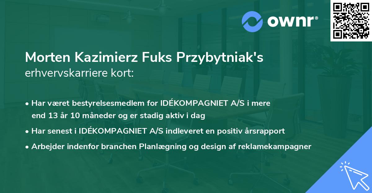 Morten Kazimierz Fuks Przybytniak's erhvervskarriere kort