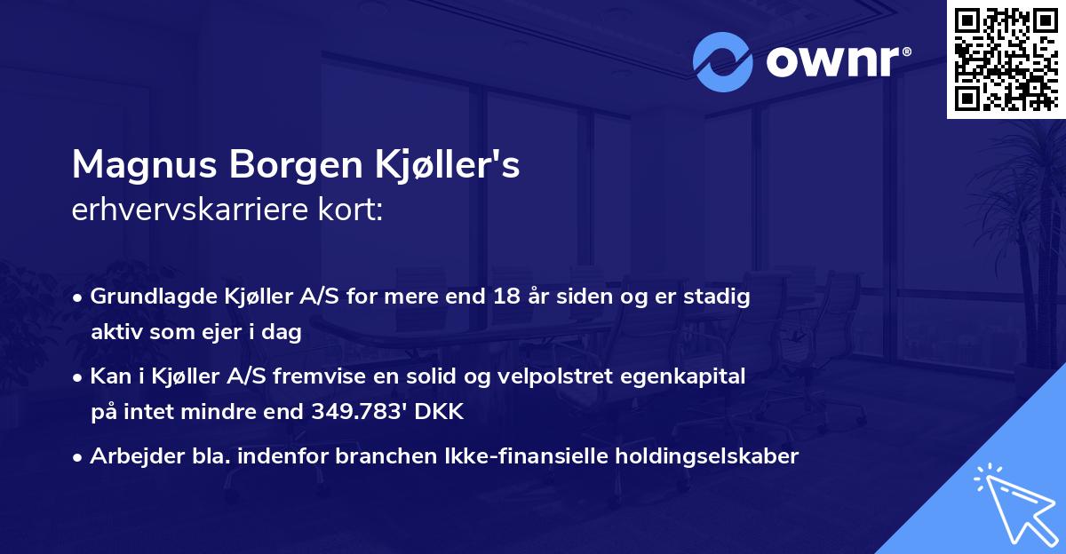 Magnus Borgen Kjøller's erhvervskarriere kort