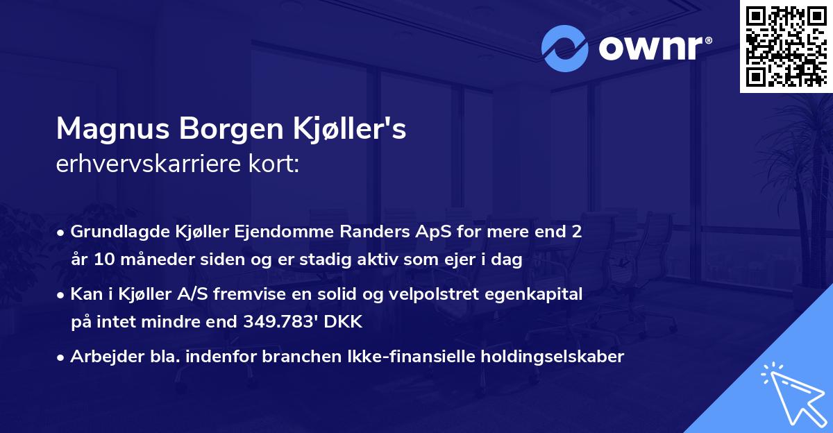 Magnus Borgen Kjøller's erhvervskarriere kort