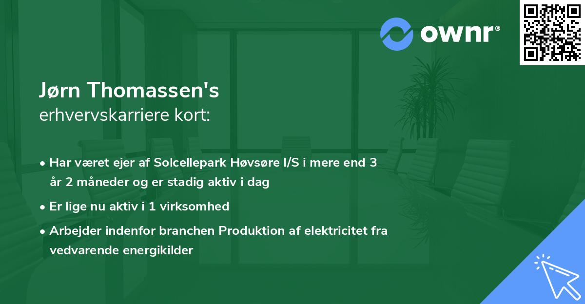 Jørn Thomassen's erhvervskarriere kort