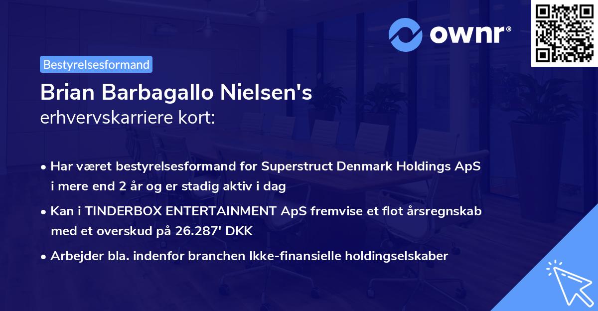 Brian Barbagallo Nielsen's erhvervskarriere kort