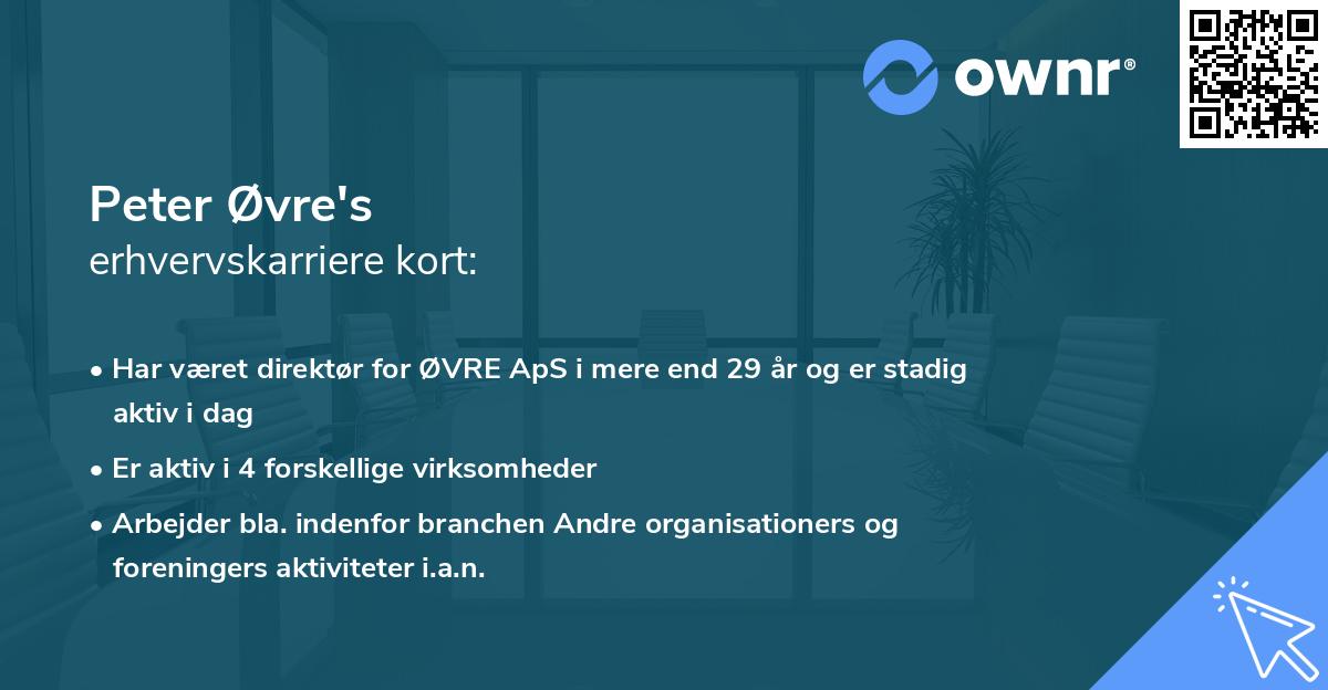 Peter Øvre's erhvervskarriere kort