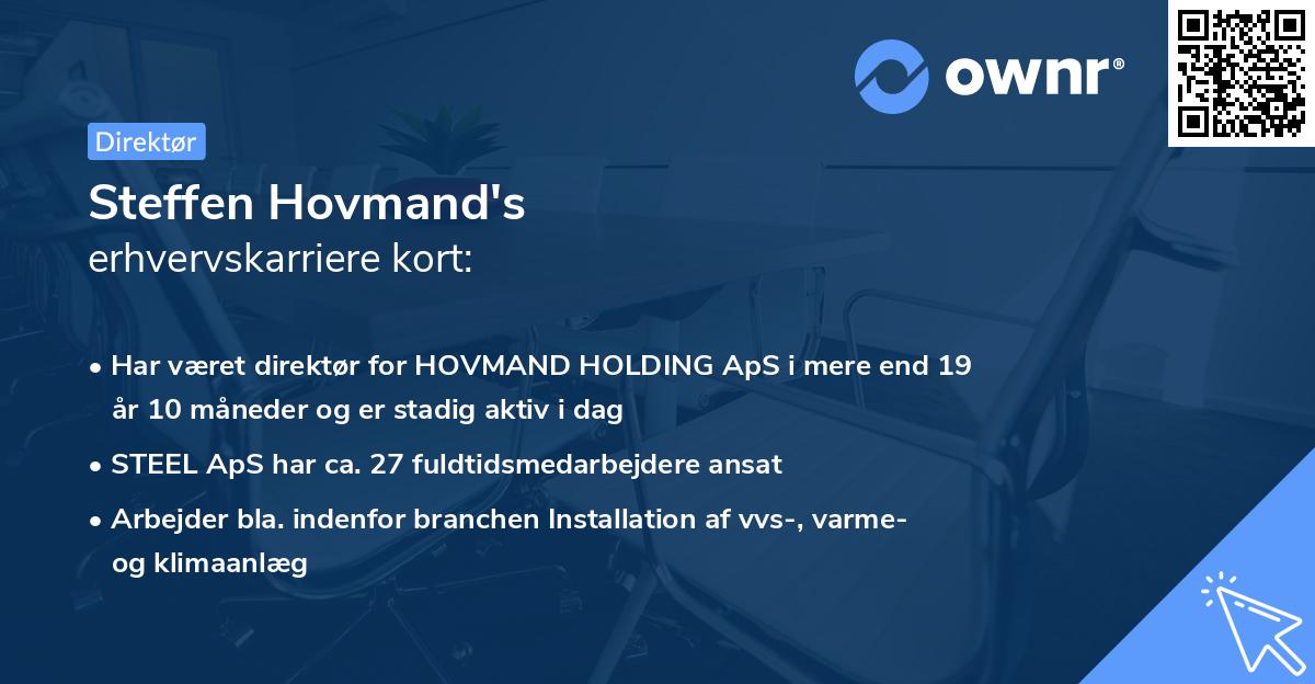 Steffen Hovmand's erhvervskarriere kort
