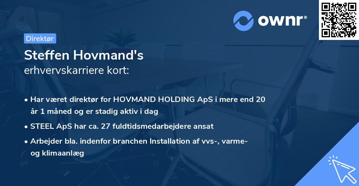 Steffen Hovmand's erhvervskarriere kort