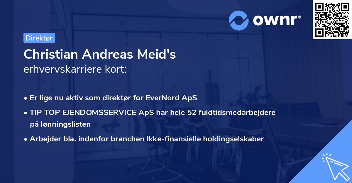 Christian Andreas Meid's erhvervskarriere kort