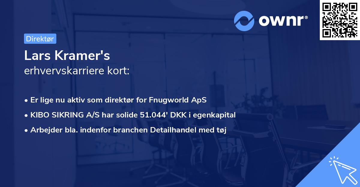 Lars Kramer's erhvervskarriere kort