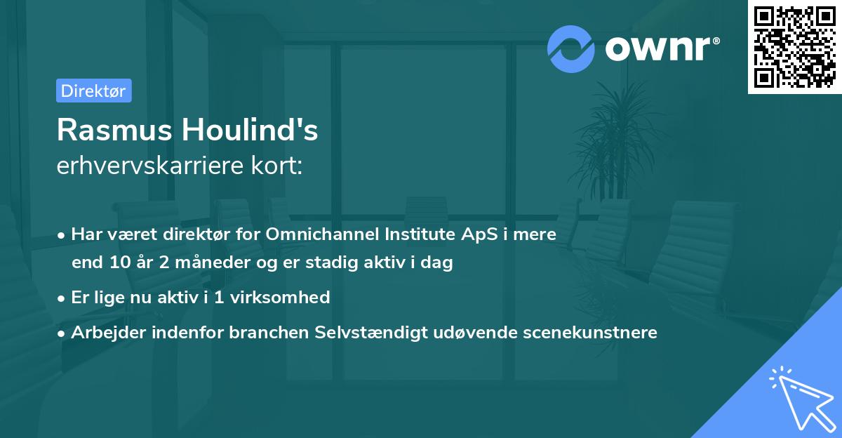 Rasmus Houlind's erhvervskarriere kort