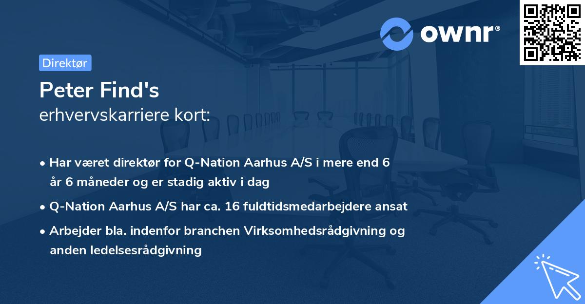Peter Find's erhvervskarriere kort