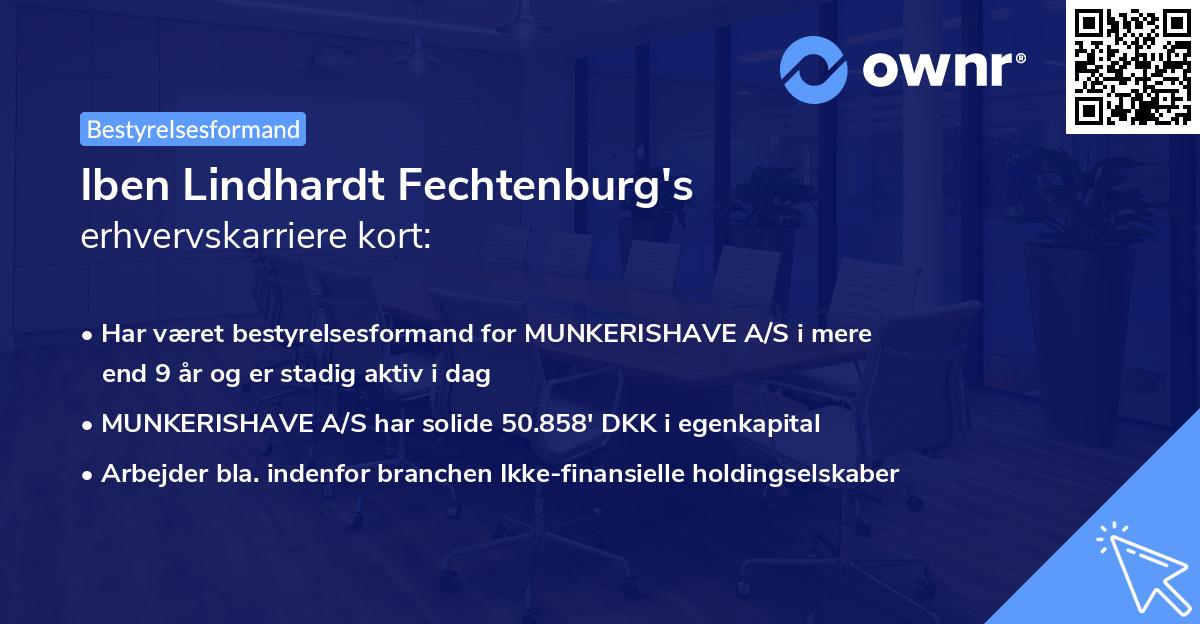 Iben Lindhardt Fechtenburg's erhvervskarriere kort
