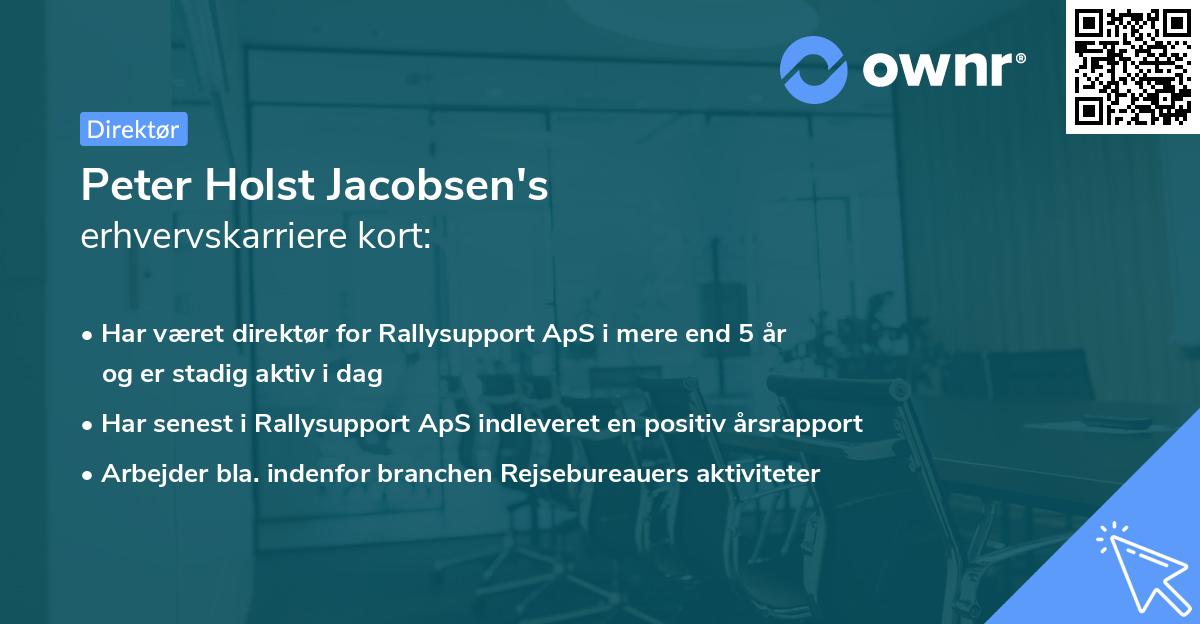 Peter Holst Jacobsen's erhvervskarriere kort