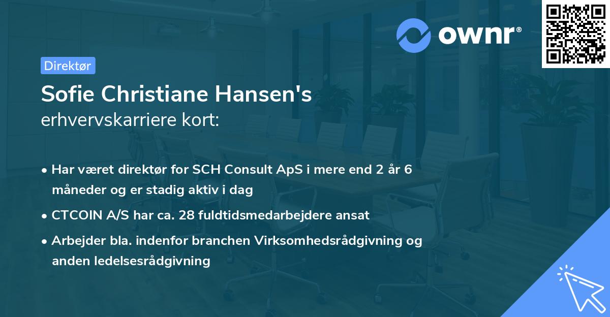 Sofie Christiane Hansen's erhvervskarriere kort