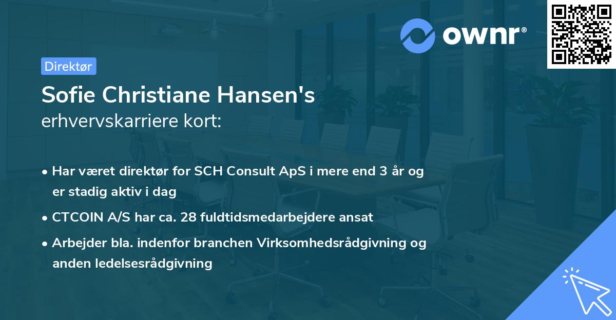 Sofie Christiane Hansen's erhvervskarriere kort