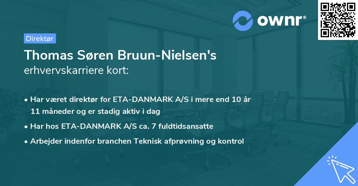 Thomas Søren Bruun-Nielsen's erhvervskarriere kort