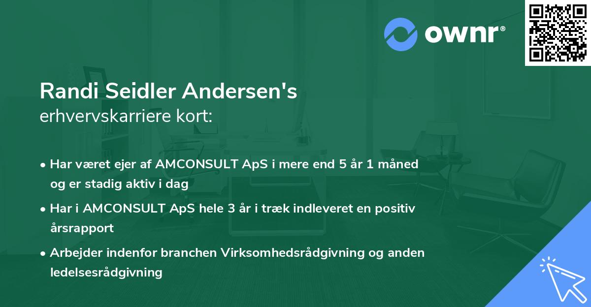 Randi Seidler Andersen's erhvervskarriere kort