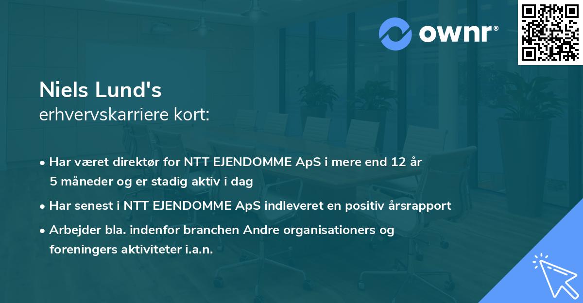 Niels Lund's erhvervskarriere kort