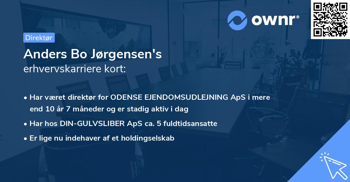 Anders Bo Jørgensen's erhvervskarriere kort