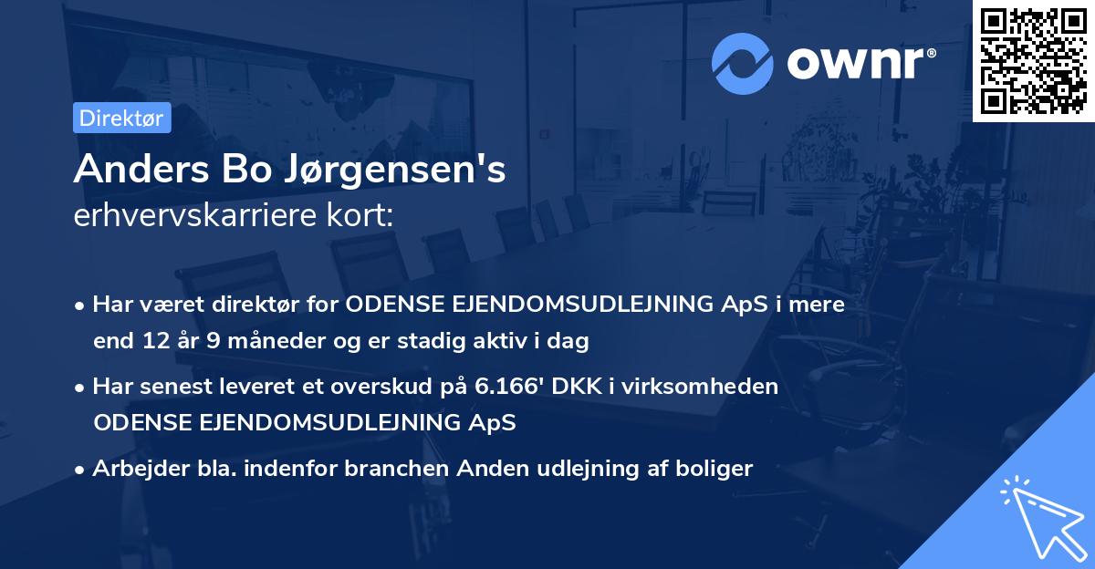 Anders Bo Jørgensen's erhvervskarriere kort