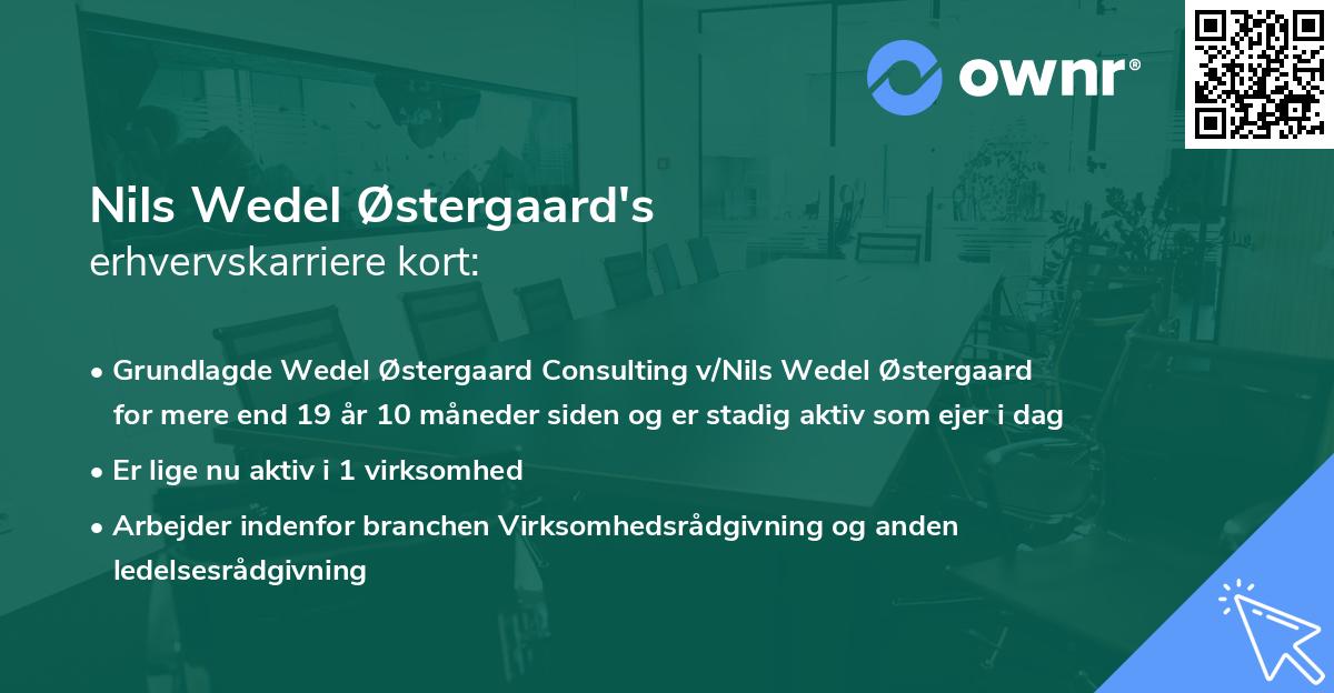 Nils Wedel Østergaard's erhvervskarriere kort