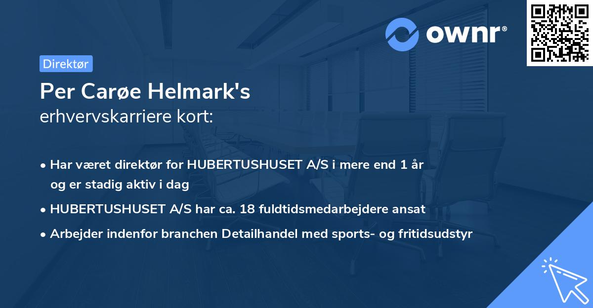 Per Carøe Helmark's erhvervskarriere kort