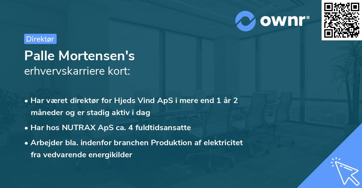 Palle Mortensen's erhvervskarriere kort