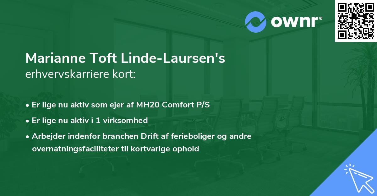 Marianne Toft Linde-Laursen's erhvervskarriere kort