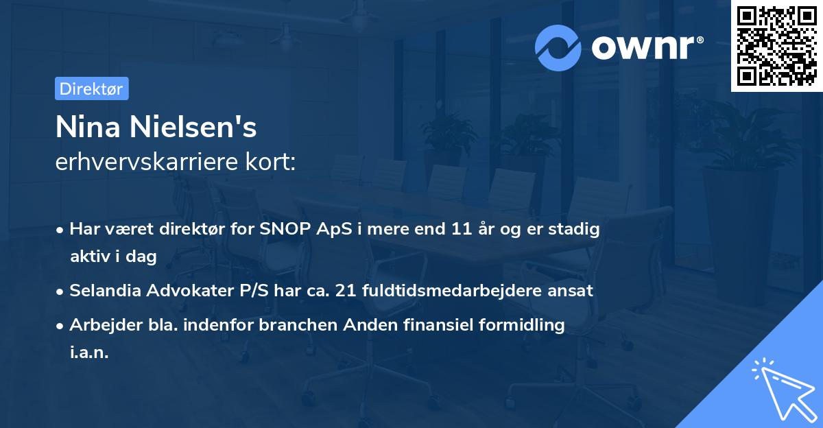 Nina Nielsen's erhvervskarriere kort