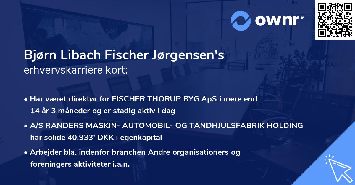 Bjørn Libach Fischer Jørgensen's erhvervskarriere kort