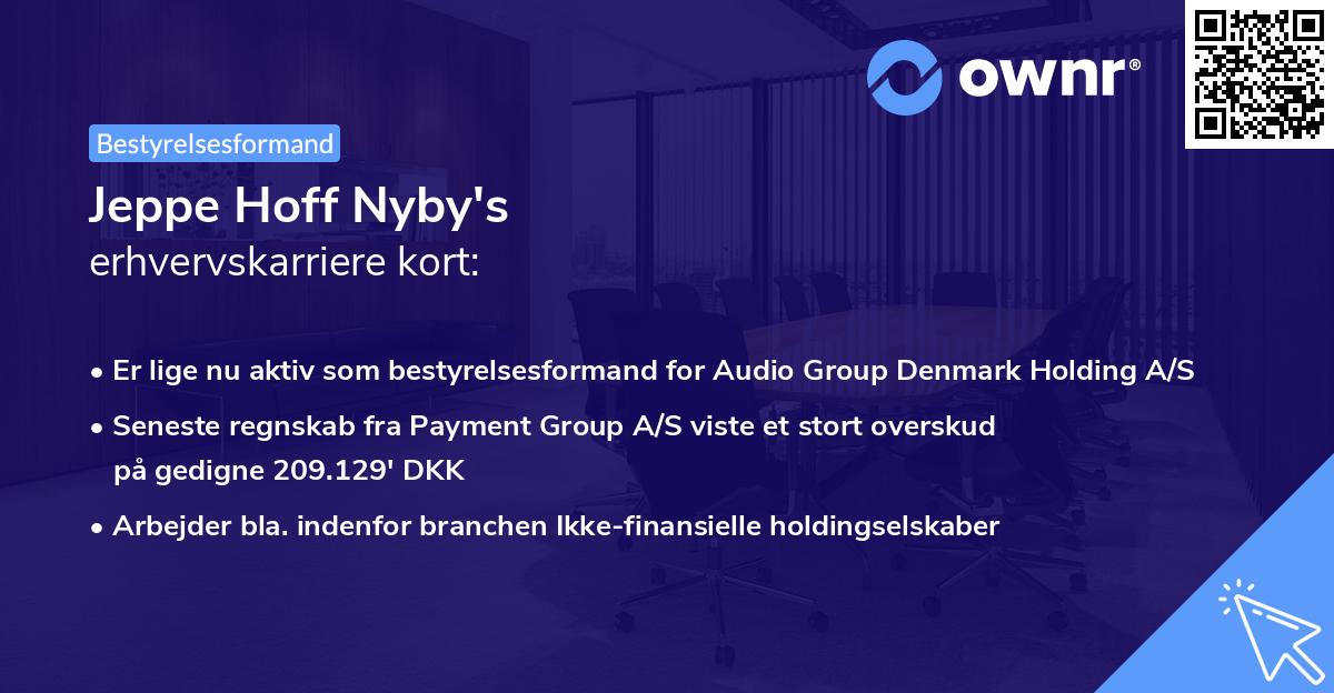 Jeppe Hoff Nyby's erhvervskarriere kort
