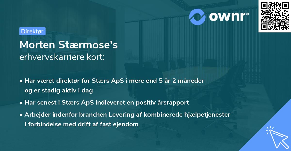 Morten Stærmose's erhvervskarriere kort