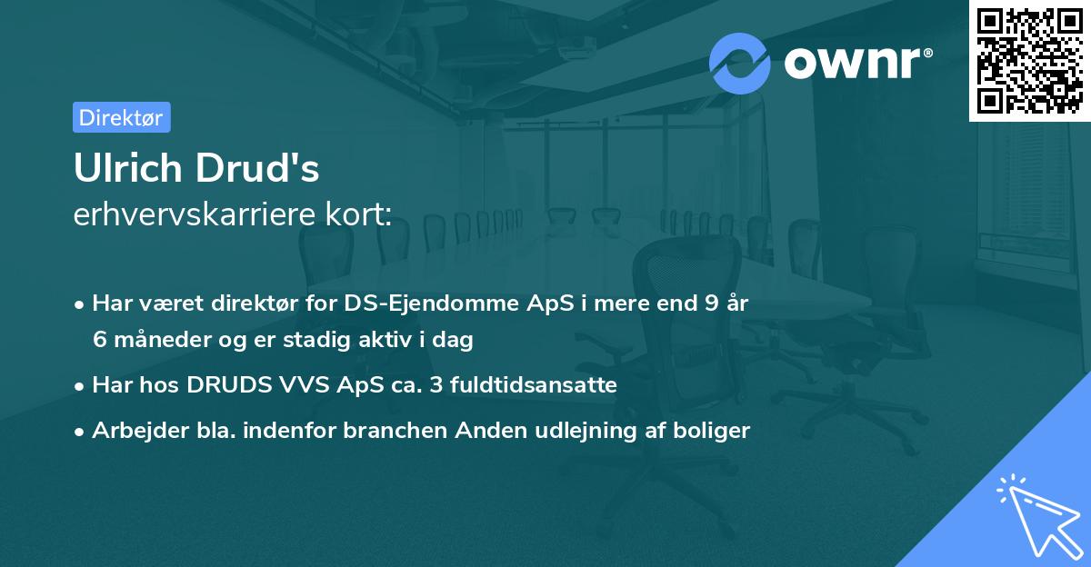 Ulrich Drud's erhvervskarriere kort