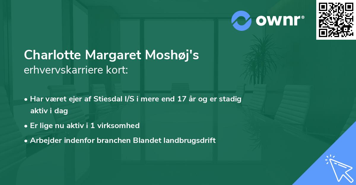 Charlotte Margaret Moshøj's erhvervskarriere kort