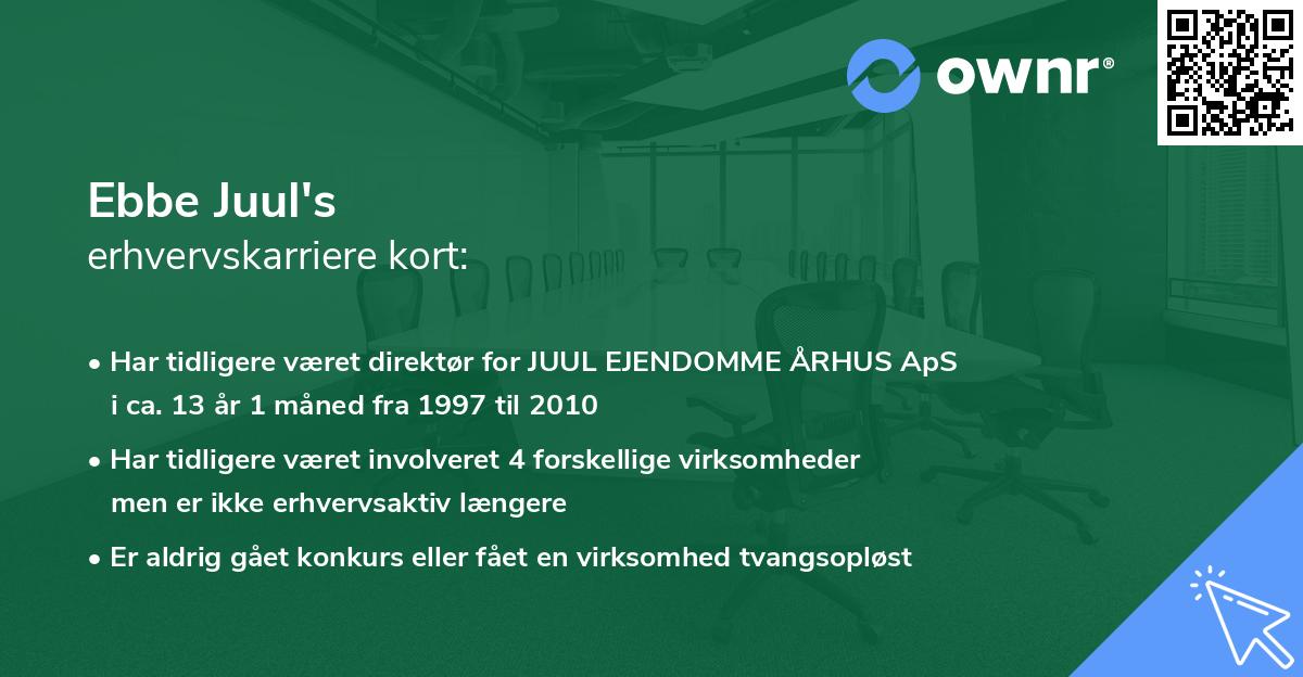 Ebbe Juul's erhvervskarriere kort
