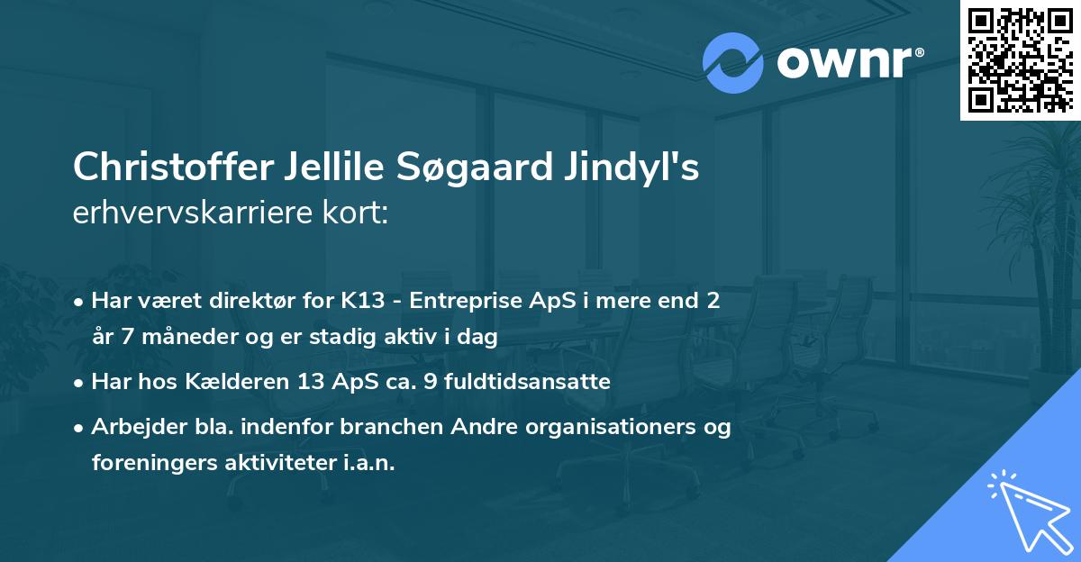 Christoffer Jellile Søgaard Jindyl's erhvervskarriere kort