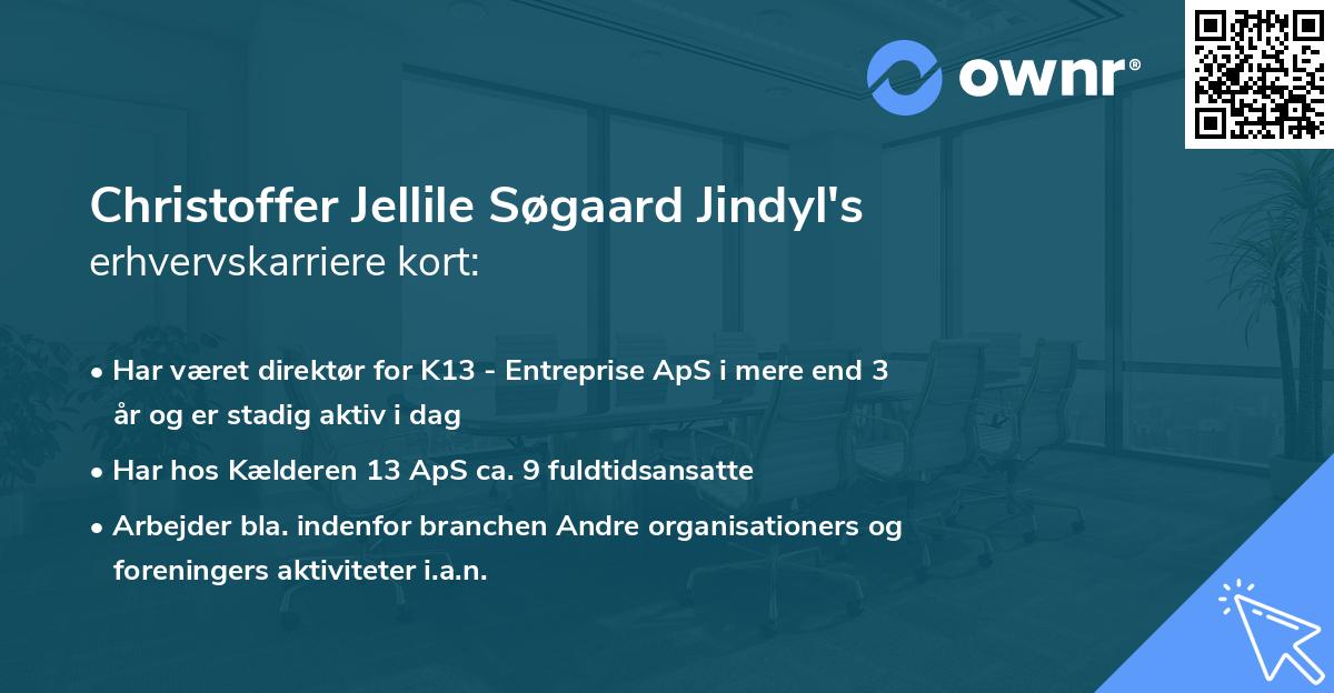 Christoffer Jellile Søgaard Jindyl's erhvervskarriere kort
