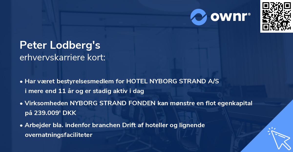 Peter Lodberg's erhvervskarriere kort