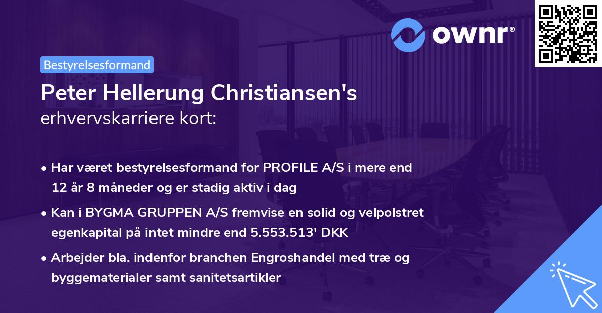 Peter Hellerung Christiansen's erhvervskarriere kort