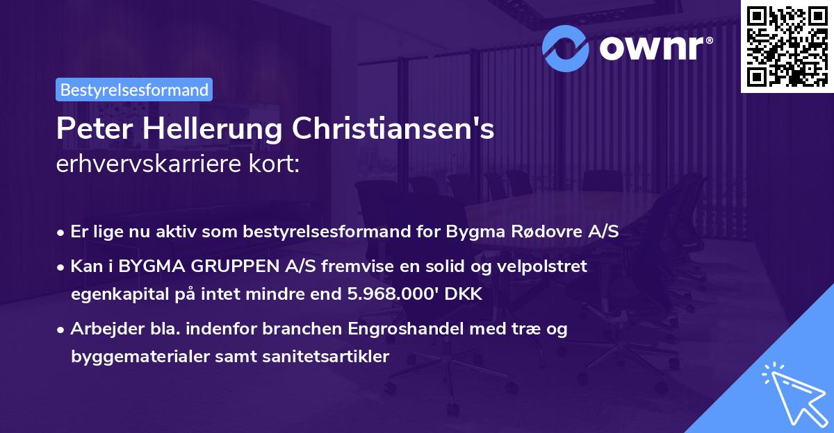 Peter Hellerung Christiansen's erhvervskarriere kort