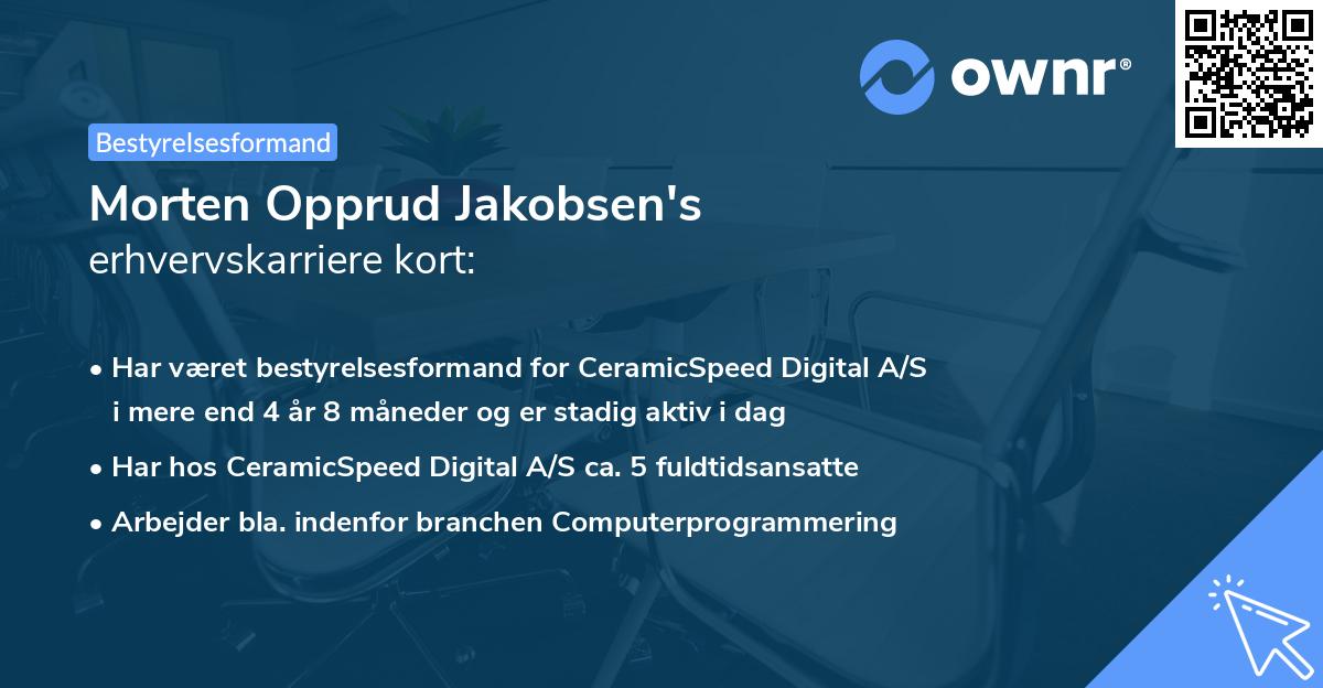 Morten Opprud Jakobsen's erhvervskarriere kort