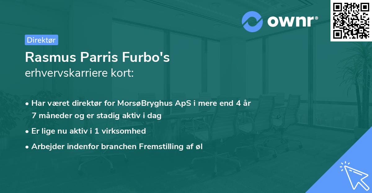 Rasmus Parris Furbo's erhvervskarriere kort