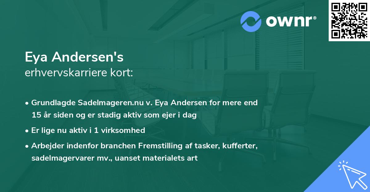 Eya Andersen's erhvervskarriere kort