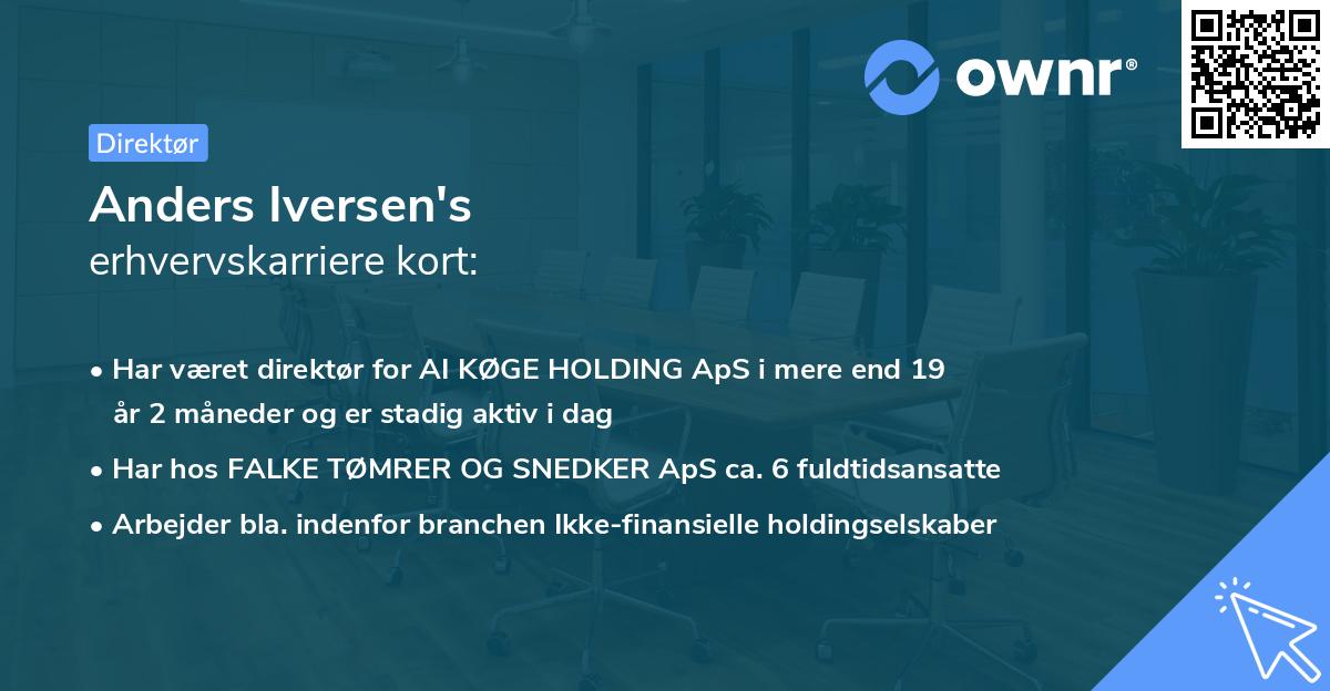 Anders Iversen's erhvervskarriere kort
