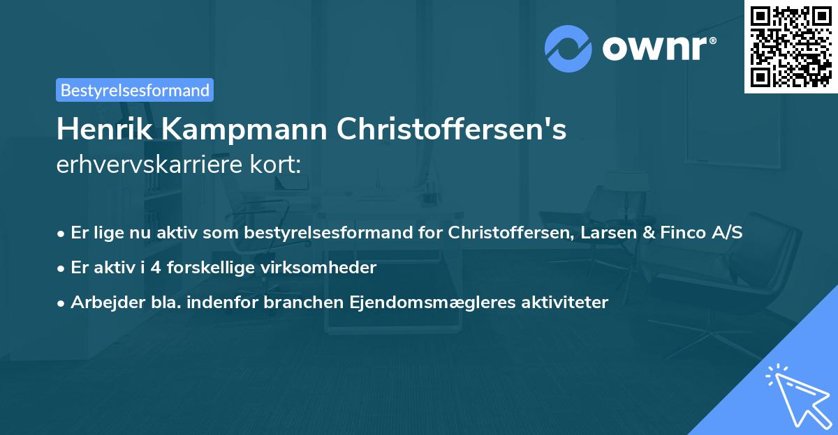Henrik Kampmann Christoffersen's erhvervskarriere kort