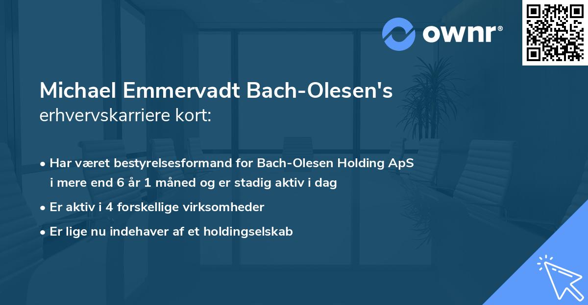 Michael Emmervadt Bach-Olesen's erhvervskarriere kort