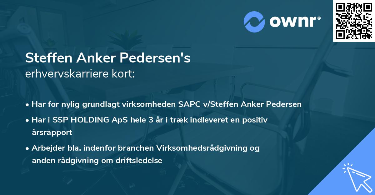 Steffen Anker Pedersen's erhvervskarriere kort