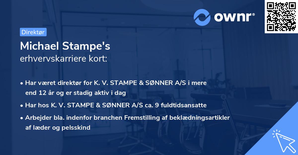 Michael Stampe's erhvervskarriere kort